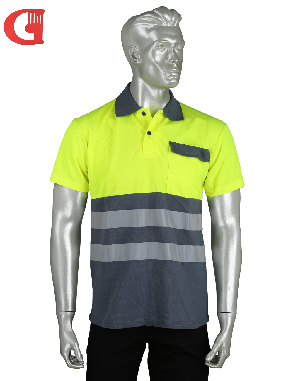 2020 Bi Color Safety Hi Viz Yellow  with T Shirts  Customed Printing Logo